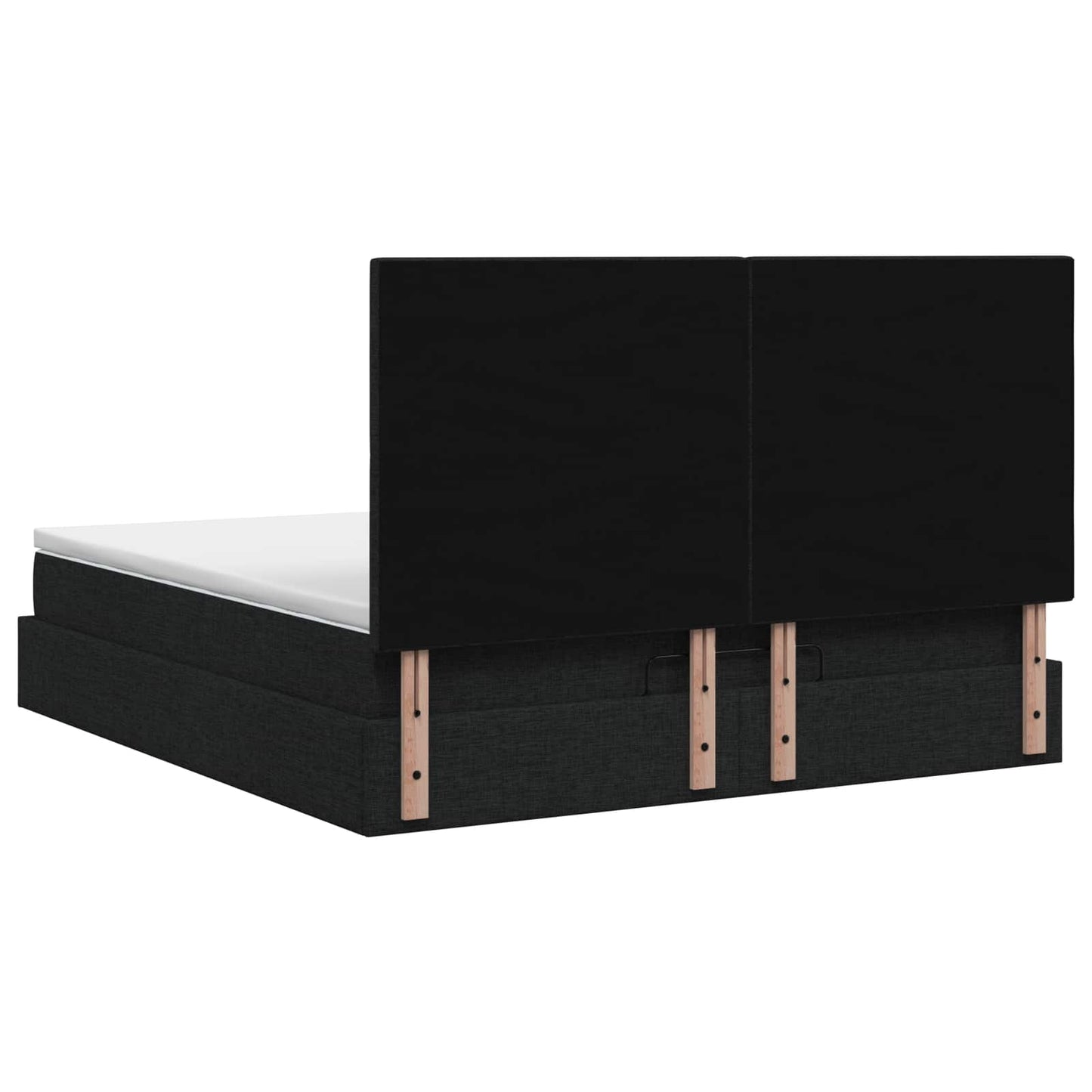 Ottoman Bed met Matrassen en LED Zwart 140 x 190 cm Stof