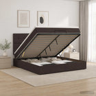 Ottoman bed met matras 140x190 cm donkerbruin