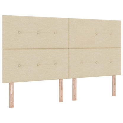 Ottoman Bed met Matrassen en LED Crèmekleurig 180 x 200 cm Stof