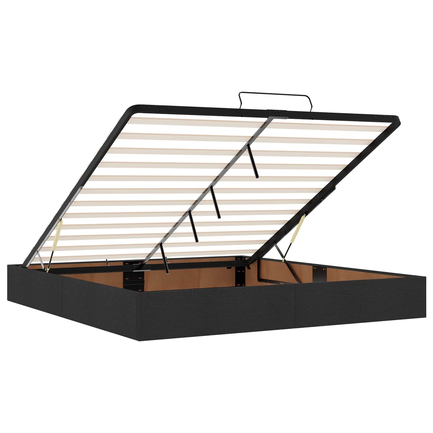 Ottoman Bed met Matrassen en LED Zwart 200 x 200 cm Stof