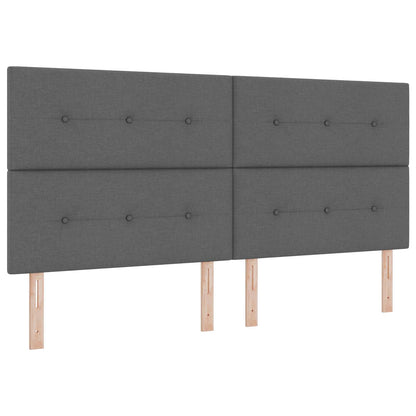 Ottoman Bed met Matrassen en LED Donkerbruin 200 x 200 cm Stof
