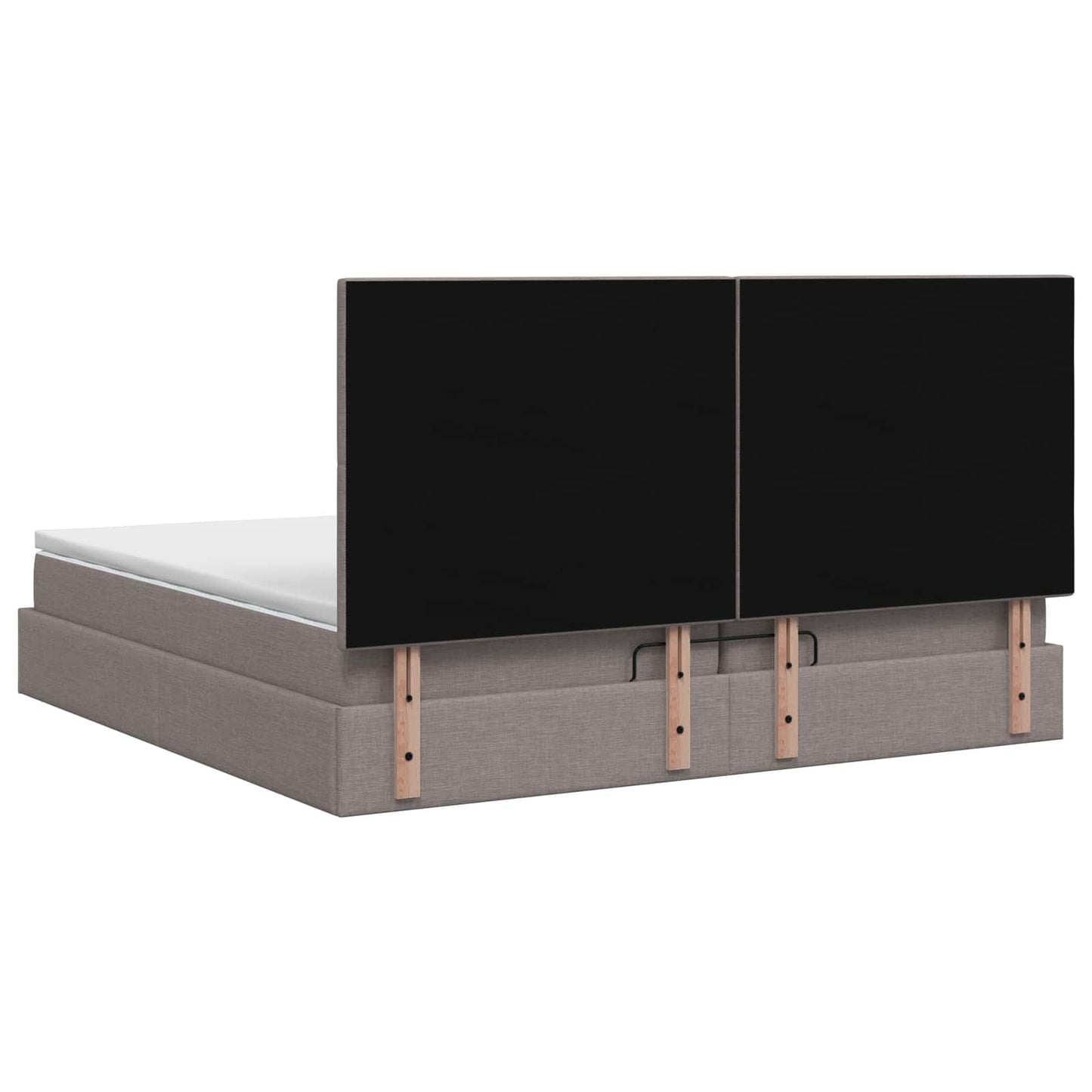 Ottoman Bed met Matrassen en LED Taupe 200 x 200 cm Stof