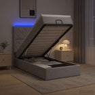 Ottoman bed 90x190 cm grijs met matras