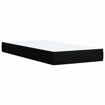 Ottoman Bed met Matrassen en LED Zwart 90 x 190 cm Stof