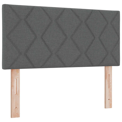 Ottoman Bed met Matrassen en LED Donkergrijs 120 x 190 cm Stof