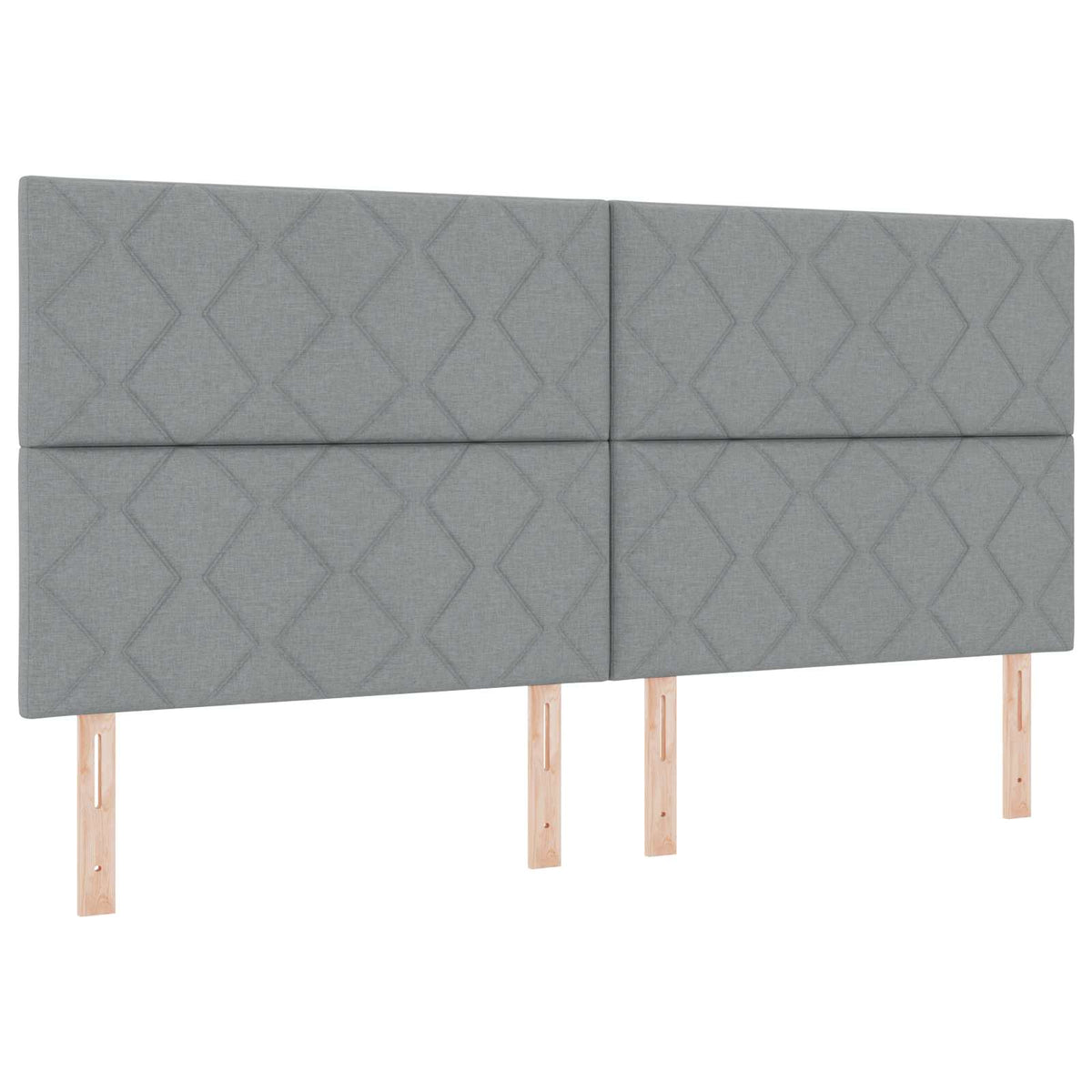 Ottoman Bed met Matrassen en LED Lichtgrijs 200 x 200 cm Stof