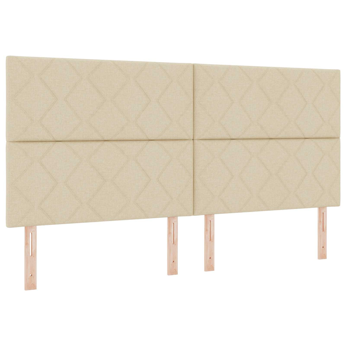 Ottoman Bed met Matrassen en LED Crèmekleurig 200 x 200 cm Stof