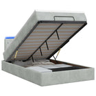 Ottoman Bed met Matrassen en LED Lichtgrijs 120 x 190 cm