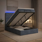 Ottoman bed met opbergruimte 120x190 cm donkergrijs