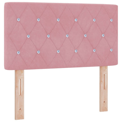 Ottoman Bed met Matrassen en LED Roze 120 x 190 cm fluweel