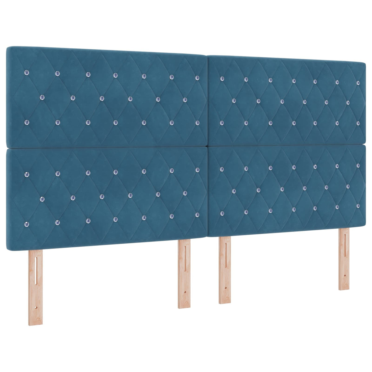 Ottoman Bed met Matrassen en LED Donkerblauw 180 x 200 cm