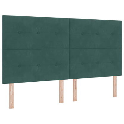 Ottoman Bed met Matrassen en LED Donkergroen 180 x 200 cm