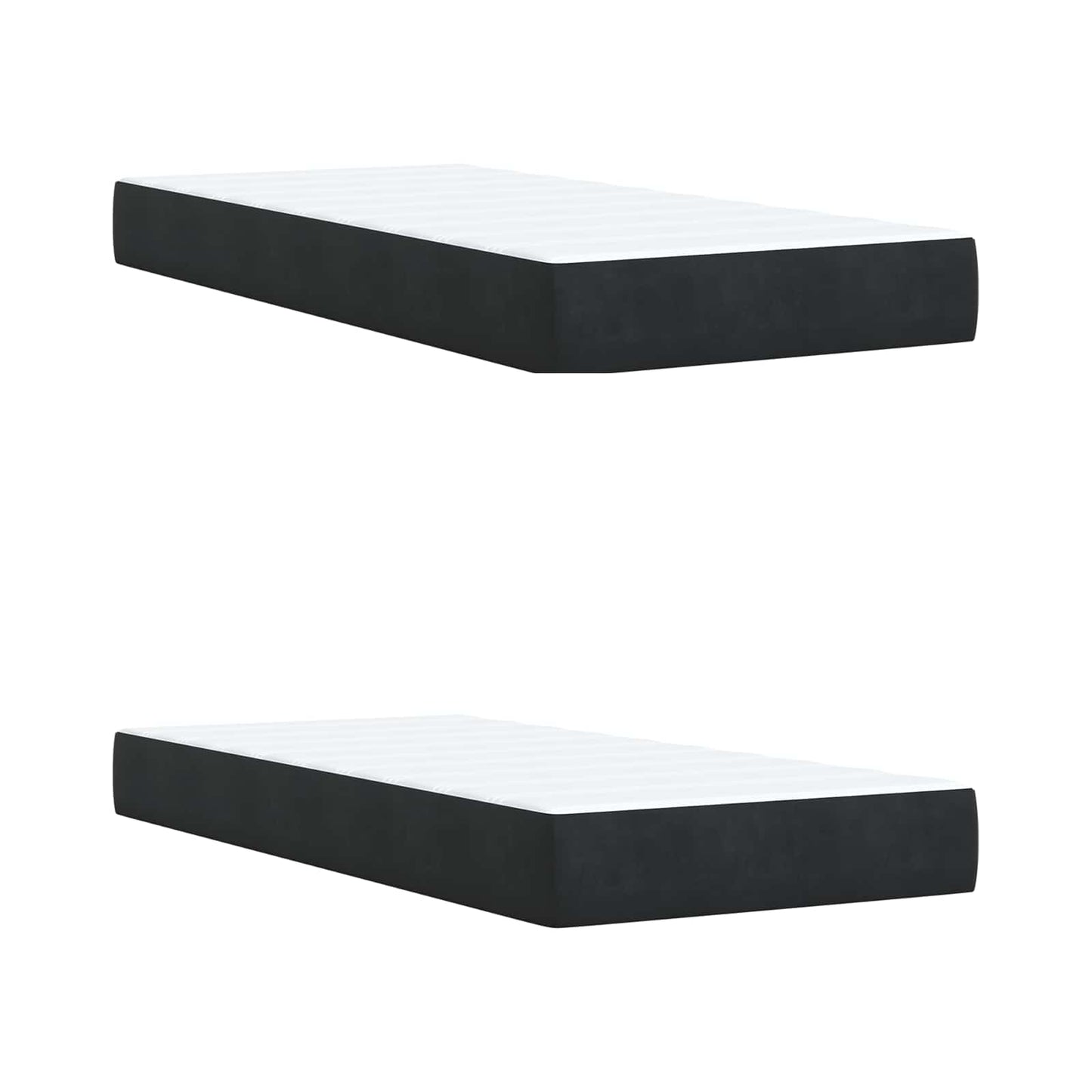 Ottoman Bed met Matrassen en LED Zwart 200 x 200 cm fluweel