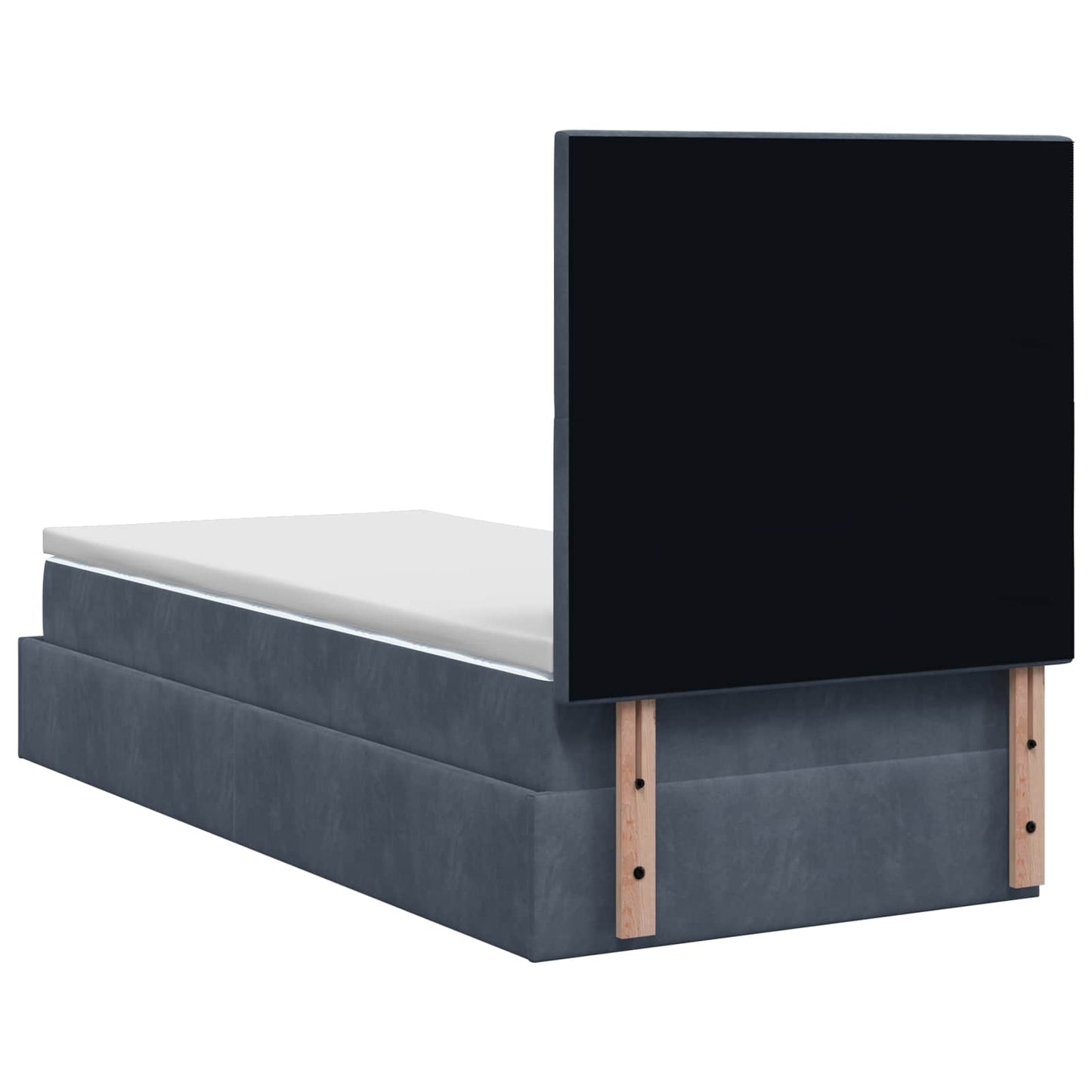 Ottoman Bed met Matrassen en LED Donkergrijs 80 x 200 cm
