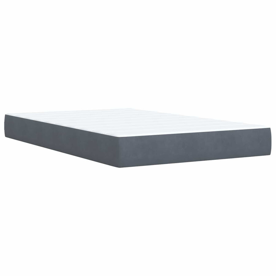 Ottoman Bed met Matrassen en LED Donkergrijs 120 x 190 cm