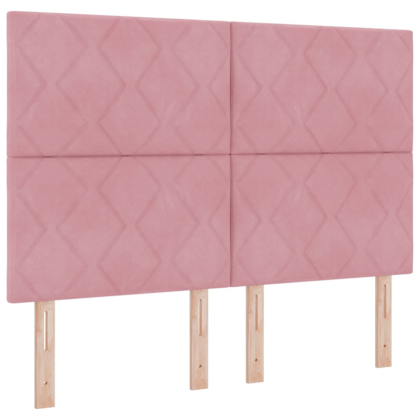 Ottoman Bed met Matrassen en LED Roze 140 x 190 cm fluweel