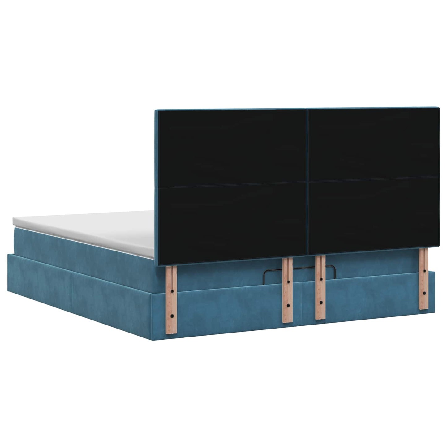 Ottoman Bed met Matrassen en LED Donkerblauw 180 x 200 cm
