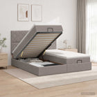 Ottoman bed 203x200 cm taupe met opbergruimte