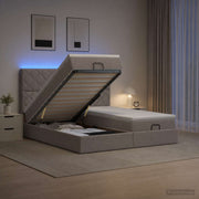 Ottoman bed 180x200 cm taupe met opbergruimte