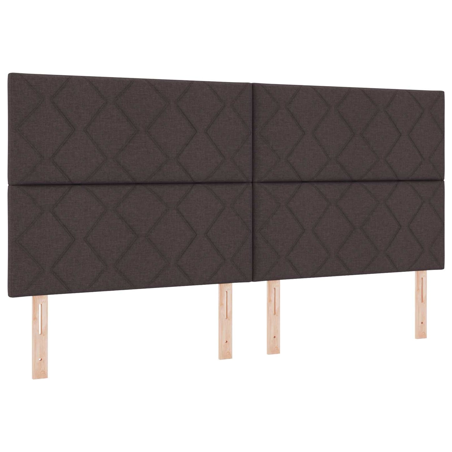 Ottoman Bed met Matrassen en LED Donkerbruin 200 x 200 cm Stof