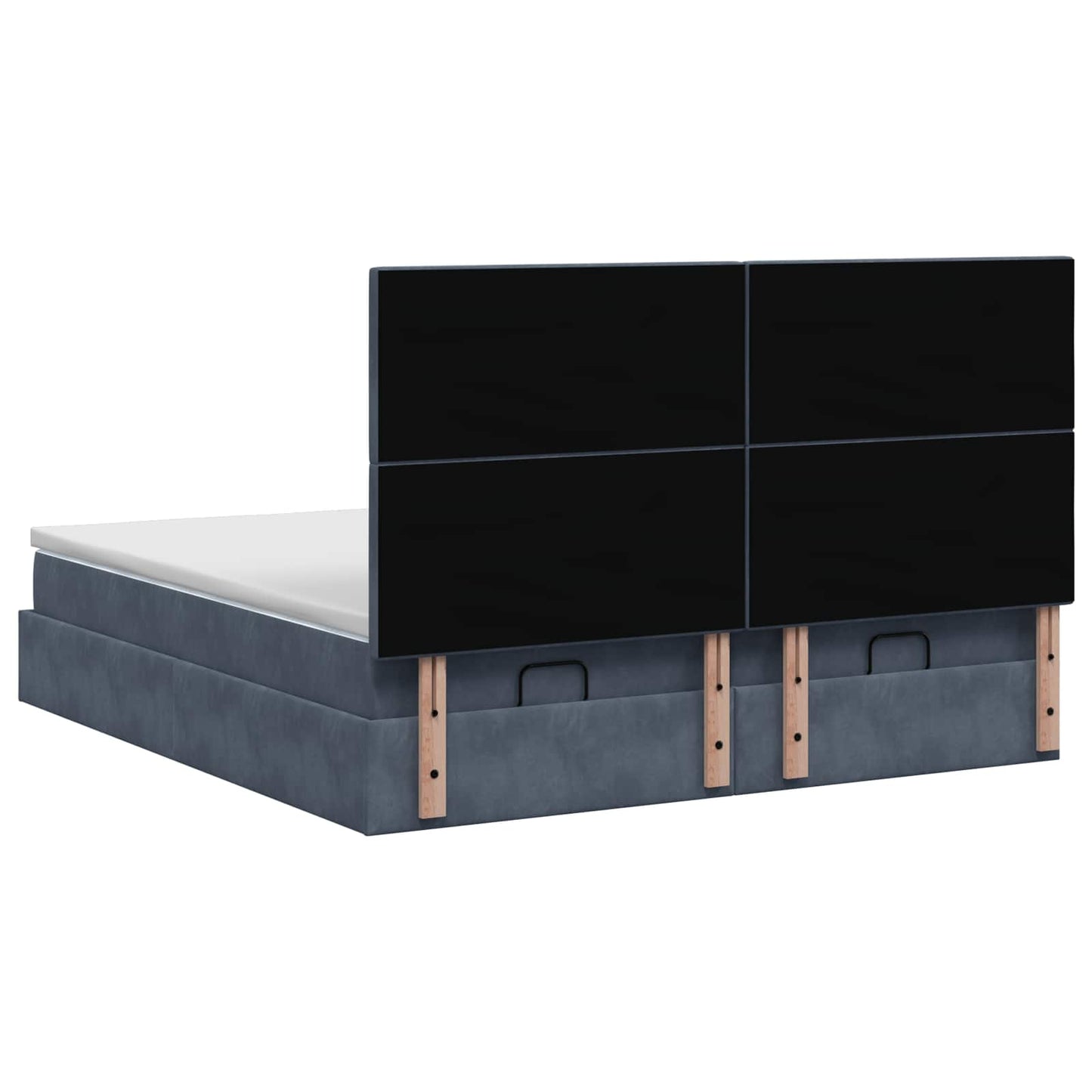 Ottoman Bed met Matrassen en LED Donkergrijs 180 x 200 cm