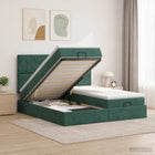 Ottoman bed met opbergruimte 180x200 cm donkergroen fluweel