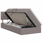 Opbergbed met matras met hoofdeinde Taupe 90 x 190 cm fluweel