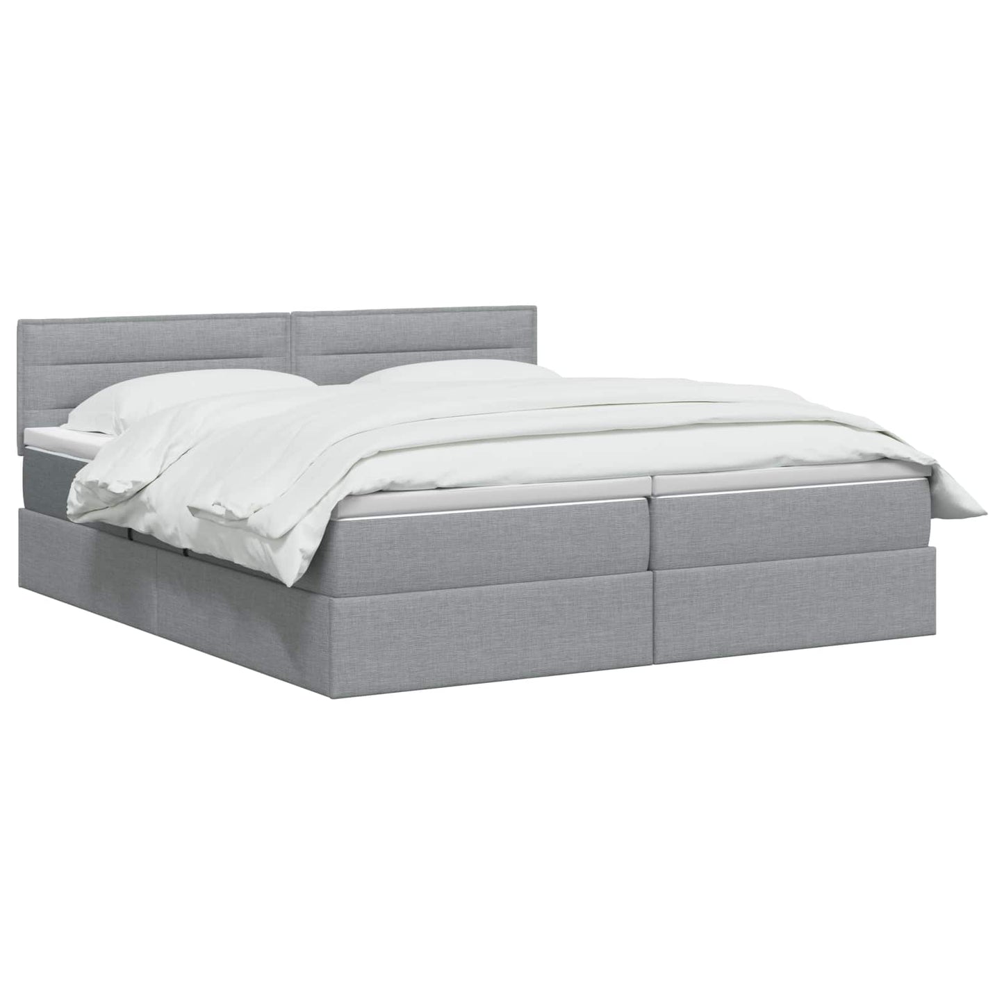Opbergbed met matras Lichtgrijs 140 x 190 cm fluweel