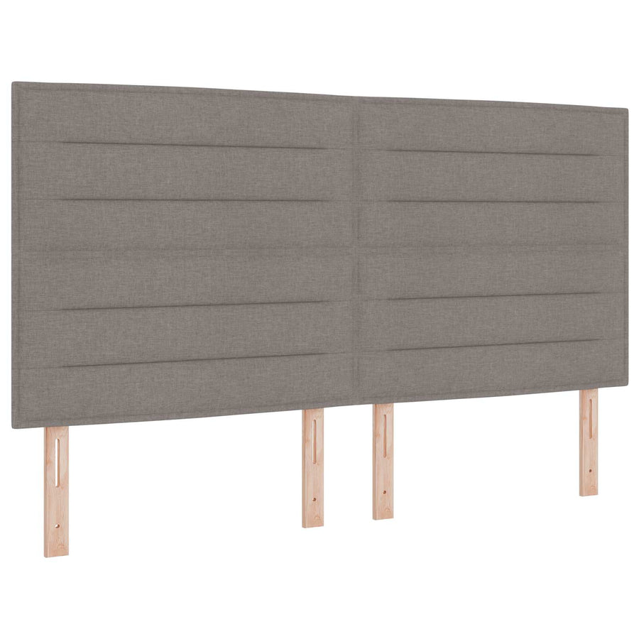 Opbergbed met matras met hoofdeinde Taupe 180 x 200 cm fluweel