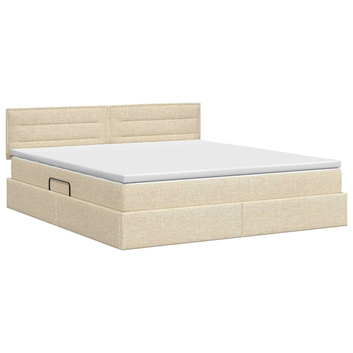 Opbergbed met matras Crèmekleurig 180 x 200 cm fluweel