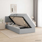 Opbergbed 100x200 cm lichtgrijs