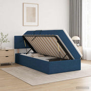 Opbergbed 100x200 cm blauw met matras
