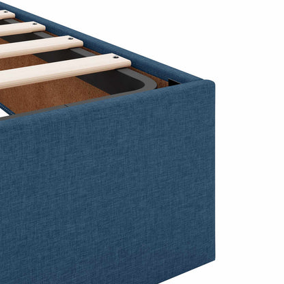 Opbergbed met matras met hoofdeinde Blauw 100 x 200 cm fluweel