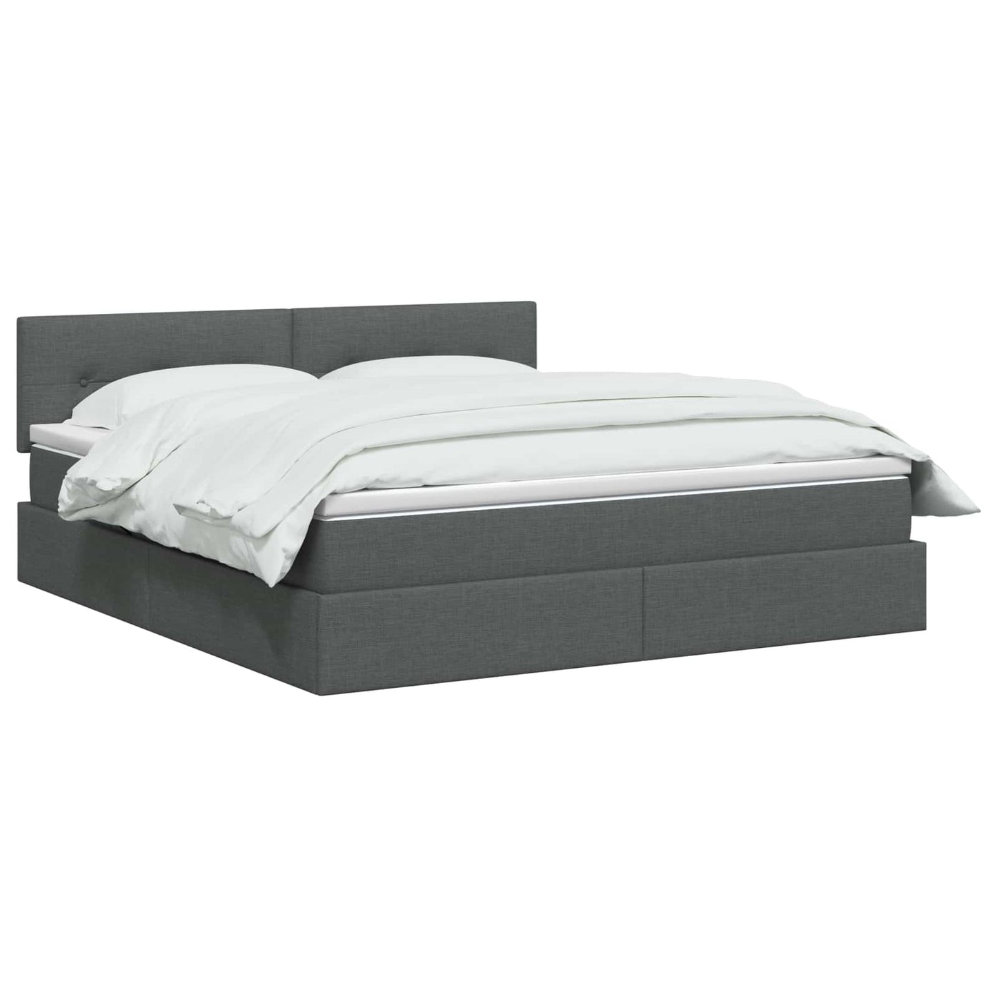 Opbergbed met matras Donkergrijs 180 x 200 cm fluweel