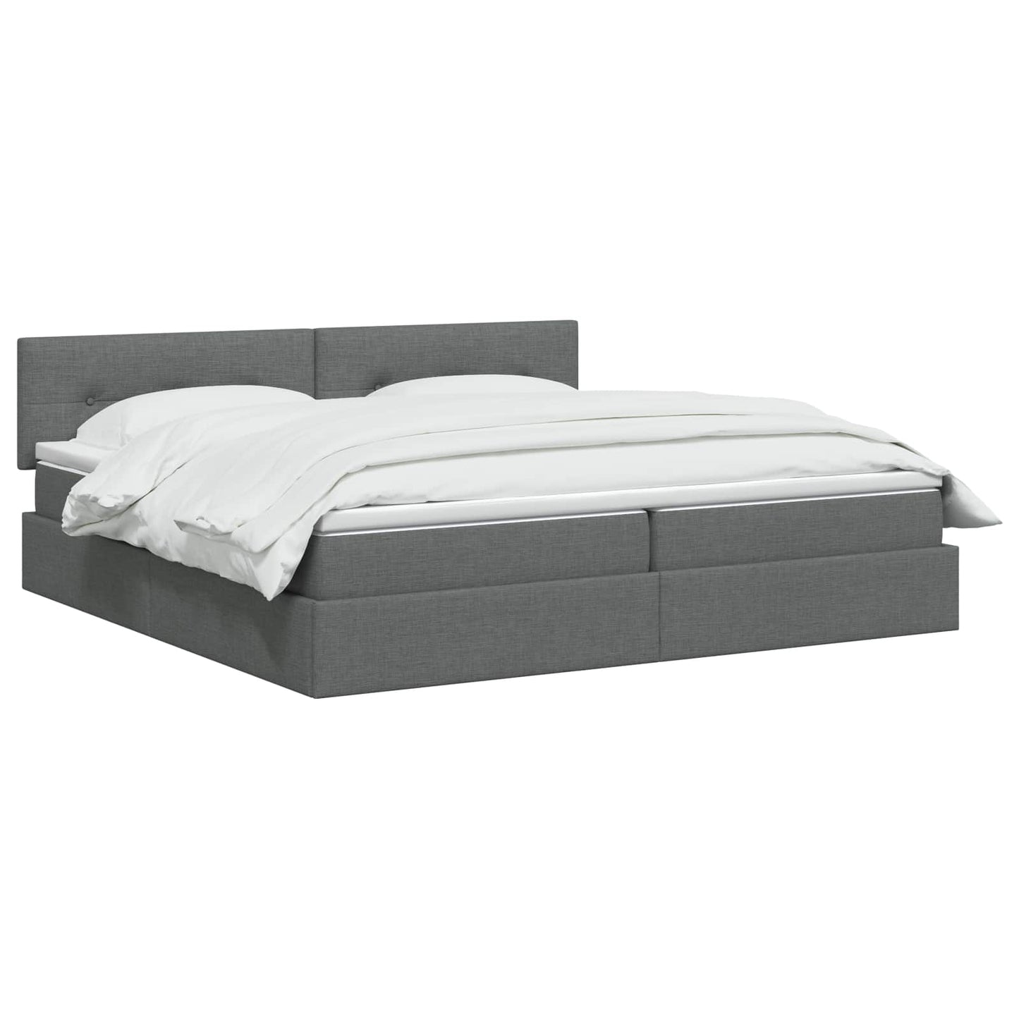 Opbergbed met matras Donkergrijs 200 x 200 cm fluweel
