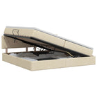 Opbergbed met matras Crèmekleurig 200 x 200 cm fluweel