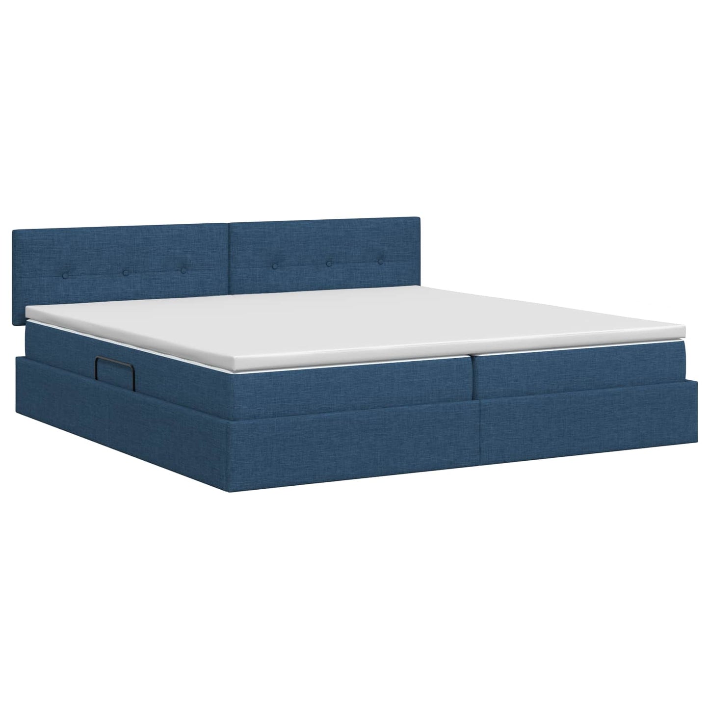 Opbergbed met matras met hoofdeinde Blauw 200 x 200 cm fluweel