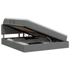 Opbergbed 160x200 cm donkergrijs fluweel