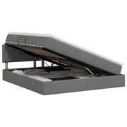 Opbergbed 160x200 cm donkergrijs fluweel