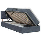Opslag bed met hoofdeinde Donkergrijs 90 x 190 cm Fluweel