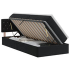 Opslag bed met hoofdeinde Zwart 100 x 200 cm Fluweel