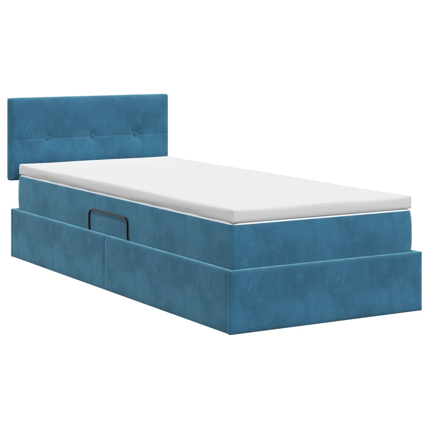 Opslag bed met hoofdeinde Donkerblauw 100 x 200 cm Fluweel