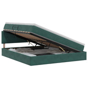 Opbergbed met lift 180x200 cm donkergroen fluweel