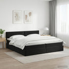 Opslag bed met hoofdeinde Zwart 200 x 200 cm Fluweel