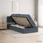 Bed met opbergruimte 100x200 cm donkergrijs fluweel