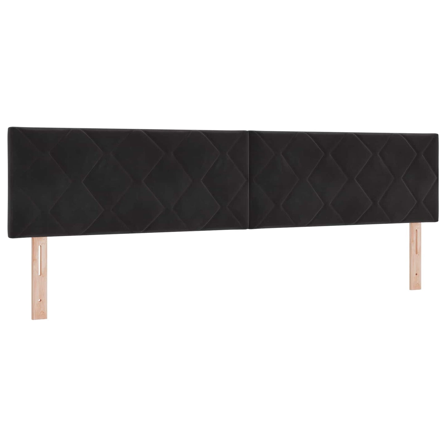 Opslag bed met hoofdeinde Zwart 200 x 200 cm Fluweel
