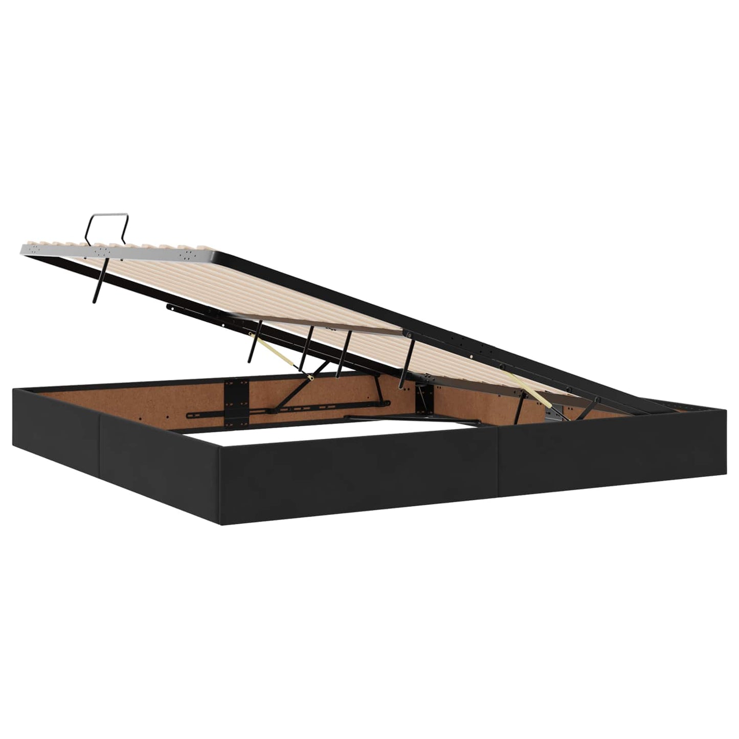 Opslag bed met hoofdeinde Zwart 200 x 200 cm Fluweel
