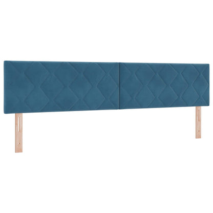 Opslag bed met hoofdeinde Donkerblauw 200 x 200 cm Fluweel