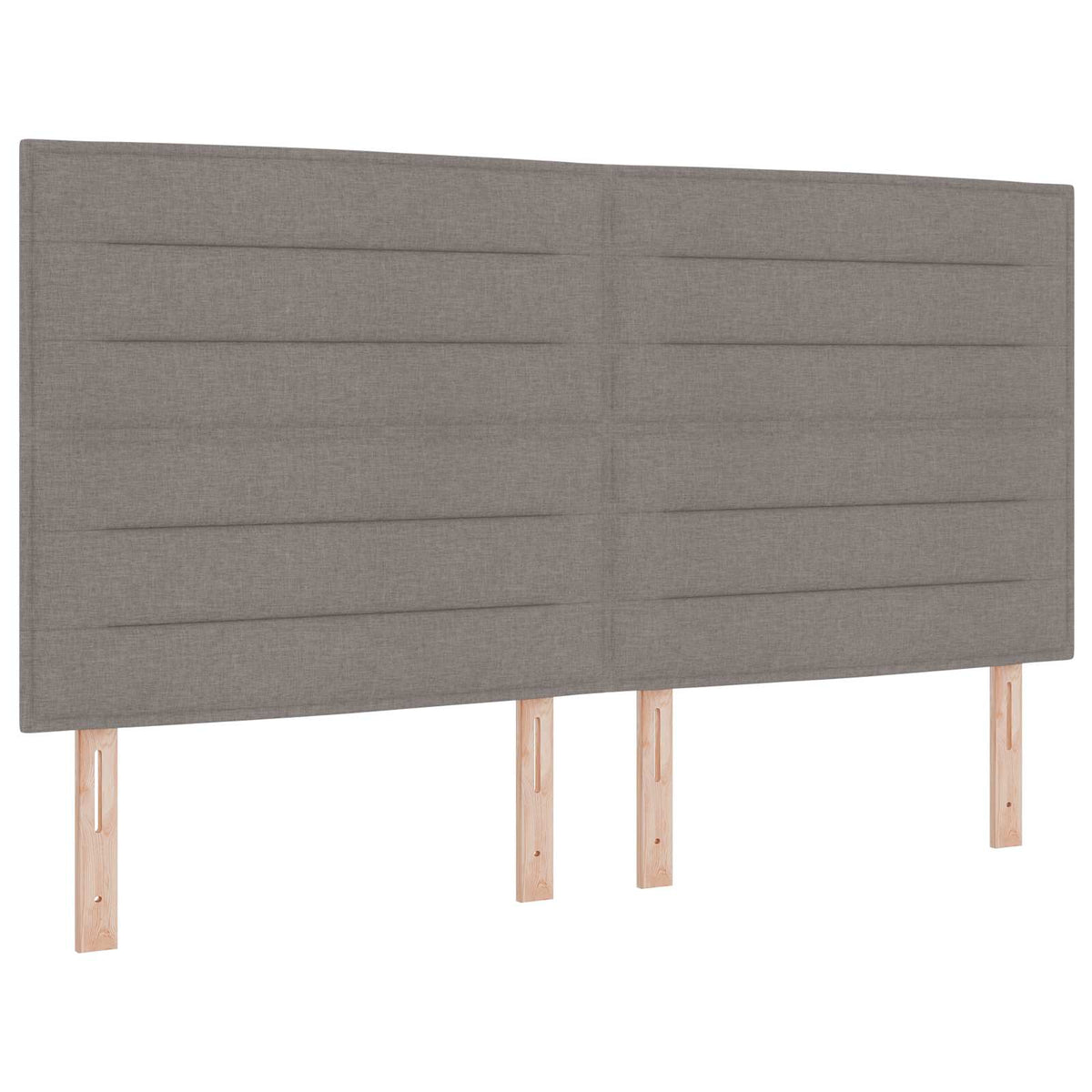 Opslag bed met hoofdeinde 2 st Taupe Nep Leer