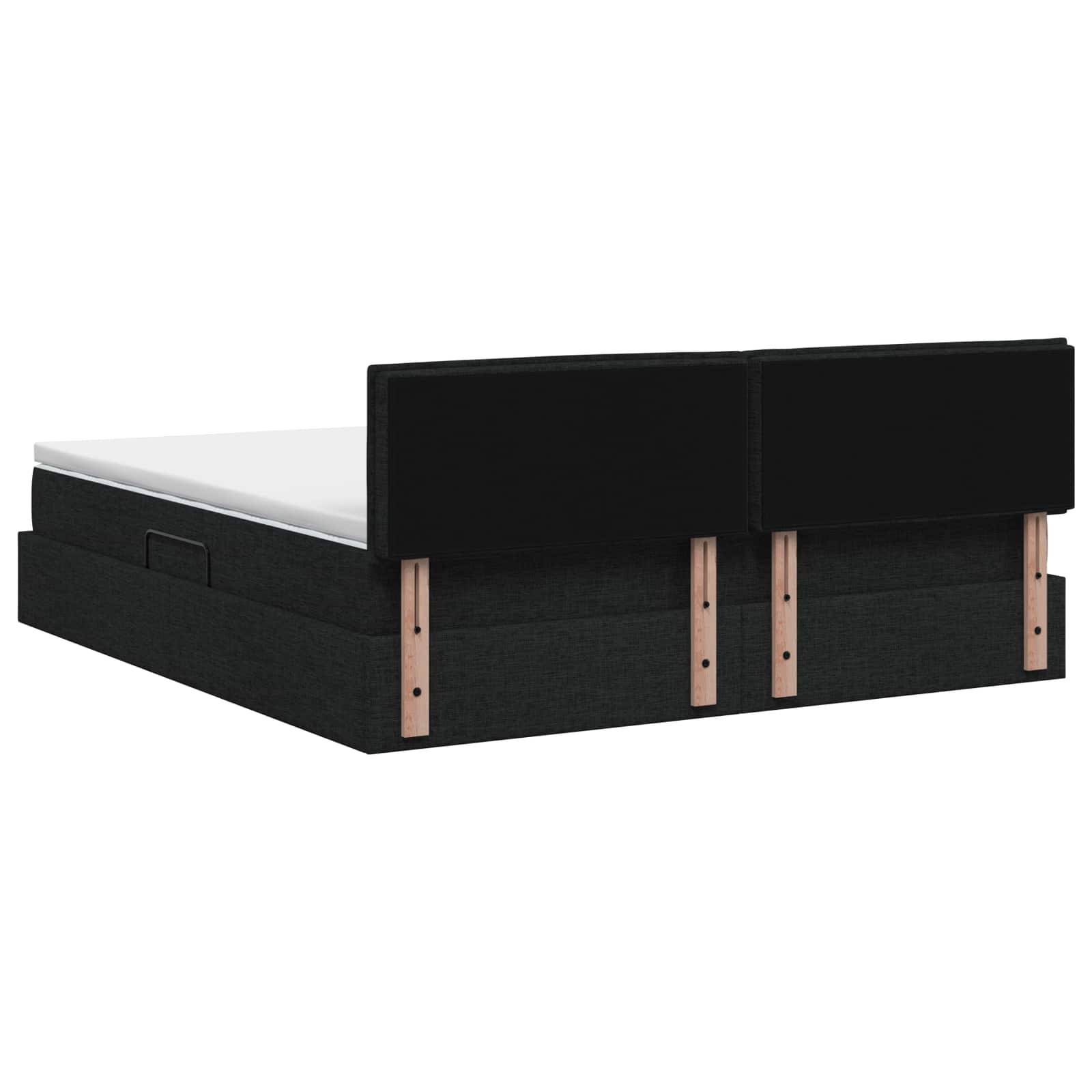 LED Opslagbed met Matras Zwart 160 x 200 cm Stof